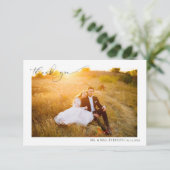 Moderne kalligrafie 2 Fotobruiloft Dank je Bedankkaart (Staand voorkant)