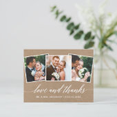 Moderne kalligrafie 3 foto Liefde Dank Kraft Briefkaart (Staand voorkant)