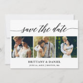 Moderne kalligrafie 3 Foto Save The Date (Voorkant)