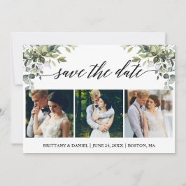 Moderne kalligrafie 3 Foto Waterverf Greenery Save The Date