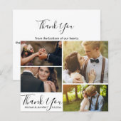 moderne kalligrafie 4 foto's trouwcollage (Voorkant / Achterkant)