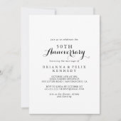 Moderne kalligrafie 50ste huwelijksverjaardag kaart (Voorkant)