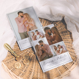 Moderne kalligrafie 5 foto's Trouw uitnodiging