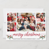 Moderne kalligrafie 5 Kerstfeest Feestdagenkaart (Voorkant)