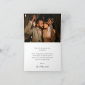 Moderne kalligrafie 6 Foto Collage Wedding Dank Y Bedankkaart (Binnen)