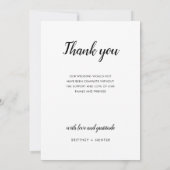 Moderne kalligrafie 9 Foto Collage Navy Blue Bedankkaart (Achterkant)