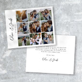 Moderne kalligrafie 9 Foto Collage Wedding Dank