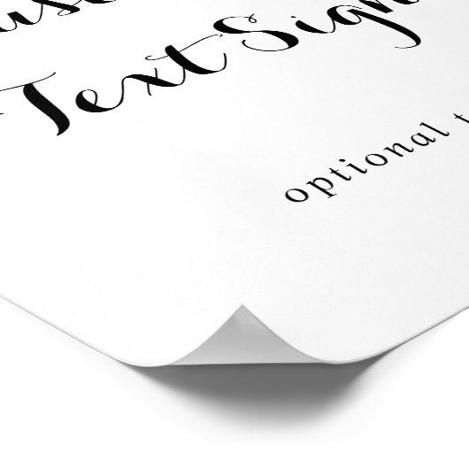 Moderne kalligrafie aangepast tekstbord poster (Hoek)