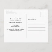 Moderne kalligrafie Aangepaste foto Opslaan Datum Aankondigingskaart (Achterkant)