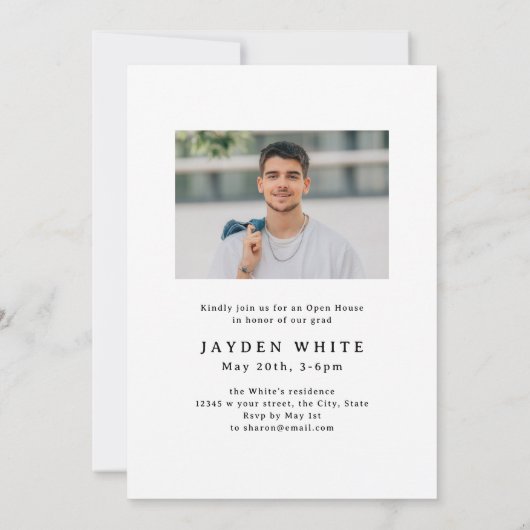 Moderne kalligrafie Aankondiging Afstuderen foto's (Achterkant)