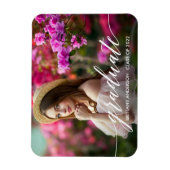 Moderne kalligrafie Aankondiging Afstuderen foto's Magneet (Verticaal)