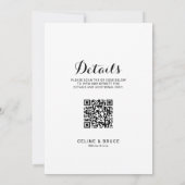 Moderne kalligrafie achter en front Wedding Kaart (Achterkant)