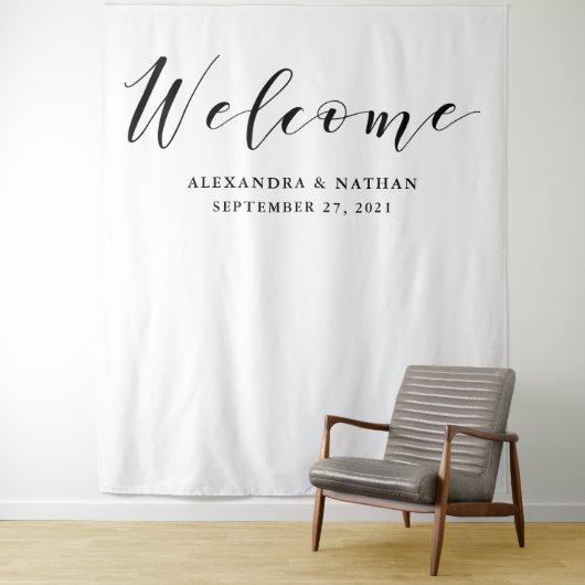 Moderne kalligrafie achtergrond | Photo Booth Prop Wandkleed (In situ)