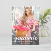 Moderne  kalligrafie-Afstuderen Aankondiging (Staand voorkant)