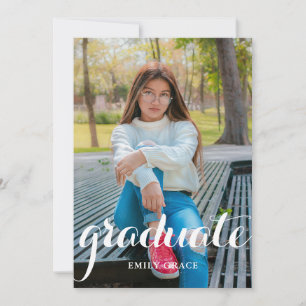 Moderne kalligrafie afstuderen Aankondiging Foto