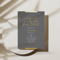Moderne kalligrafie-Afstuderen Blush Grey Gold
