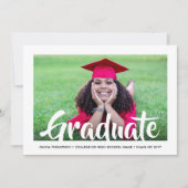Moderne kalligrafie Afstuderen foto afstudeerfeest Kaart (Voorkant)