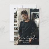 Moderne kalligrafie Afstuderen Foto Afstuderen Kaart (Voorkant)