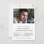 Moderne kalligrafie Afstuderen Foto Afstuderen Kaart (Achterkant)