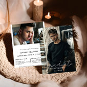 Moderne kalligrafie Afstuderen Foto Afstuderen Kaart