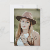 Moderne kalligrafie Afstuderen Foto Afstuderen Kaart (Voorkant)