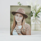 Moderne kalligrafie Afstuderen Foto Afstuderen Kaart (Staand voorkant)