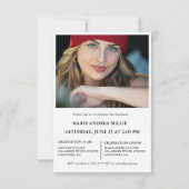 Moderne kalligrafie Afstuderen Foto Afstuderen Kaart (Achterkant)