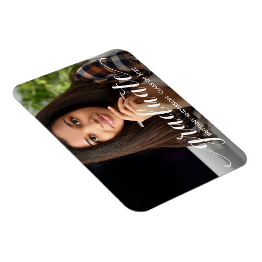 Moderne kalligrafie Afstuderen Fotoaankondiging Magneet (Rechterzijde)