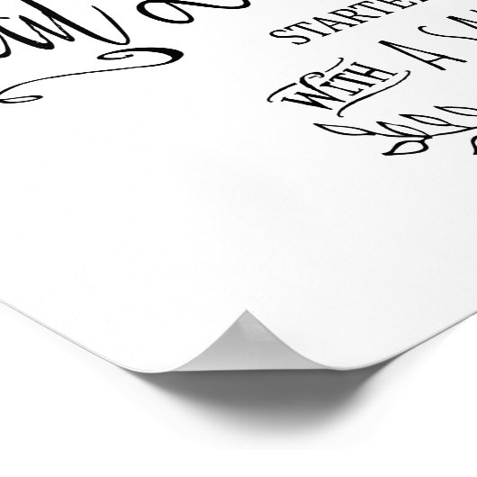 Moderne kalligrafie Alcohol-bordafdruk Poster (Hoek)