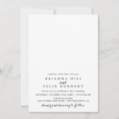 Moderne kalligrafie Artistieke bruiloft Kaart (Voorkant)