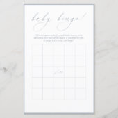 Moderne kalligrafie | Baby Bingo Dusty Blue (Voorkant)