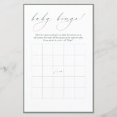 Moderne kalligrafie | Baby Bingo Evergreen (Voorkant)