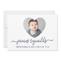 Moderne kalligrafie baby jongen foto geboorte