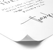 Moderne kalligrafie baby naam ideeën poster (Hoek)