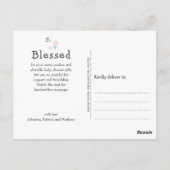 Moderne kalligrafie Baby shower Dank u wel Briefkaart (Achterkant)