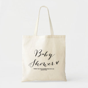 Moderne kalligrafie Baby shower Party Favoriet Bag Tote Bag