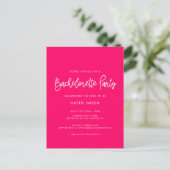 Moderne kalligrafie Bachelorette Party uitnodiging (Staand voorkant)