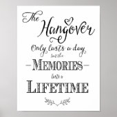 Moderne kalligrafie Band Hangover Print (Voorkant)