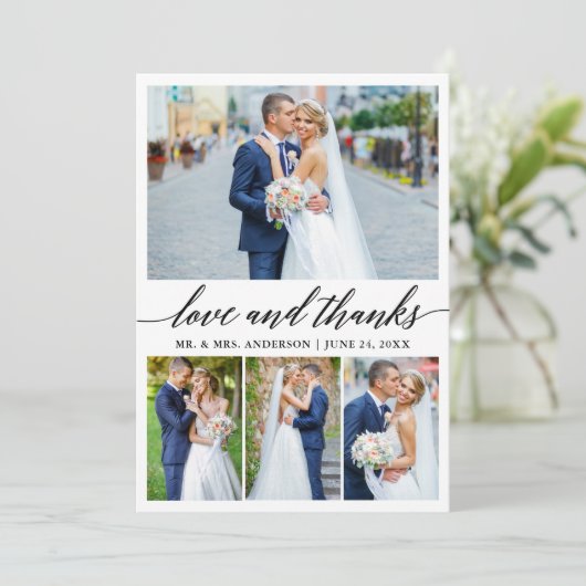 Moderne kalligrafie Bedankt van weddenschap 4 Foto (Staand voorkant)