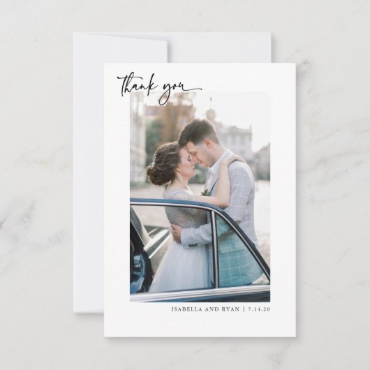 Moderne kalligrafie Berichten Foto bedankt (Voorkant)