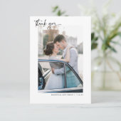 Moderne kalligrafie Berichten Foto bedankt (Staand voorkant)