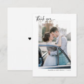Moderne kalligrafie Berichten Foto bedankt (Voorkant / Achterkant)