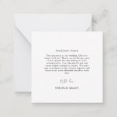 Moderne kalligrafie Berichten Foto bedankt Notitiekaartje (Achterkant)