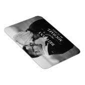 Moderne kalligrafie bespaart de datum zwart-wit magneet (Rechterzijde)