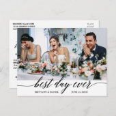 Moderne kalligrafie Beste dag ooit Trouw Trouw Dan Briefkaart (Voorkant / Achterkant)