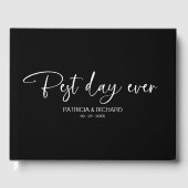 Moderne kalligrafie Beste dag van het huwelijk Gastenboek (Voorkant)