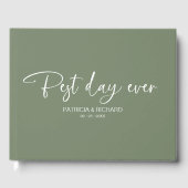 Moderne kalligrafie Beste dag van het huwelijk Gastenboek (Voorkant)