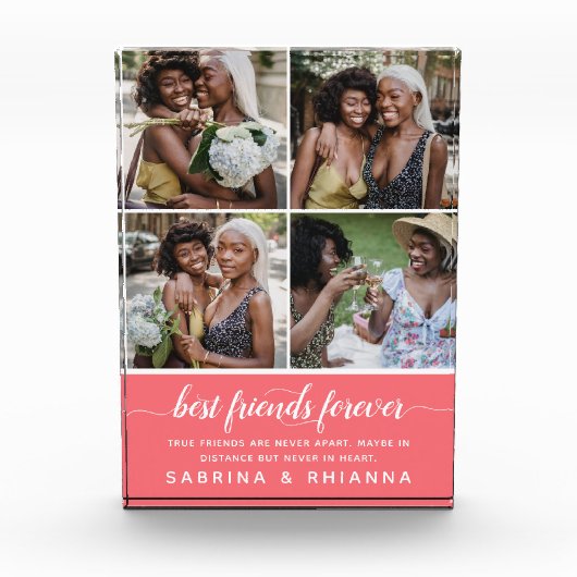 Moderne kalligrafie 'Beste vrienden voor altijd' 4 Fotoblokken (Voorkant)