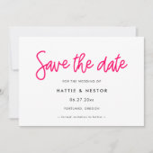 Moderne kalligrafie Bewaar de datum uitnodiging (Voorkant)