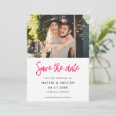 Moderne kalligrafie Bewaar de datumfoto Save The Date (Staand voorkant)
